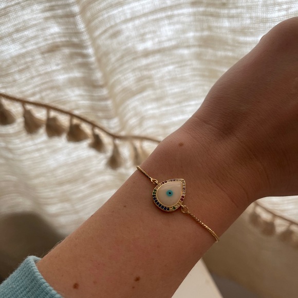 Evil Eye Gemstone Bracelet - Picture 4 of 5